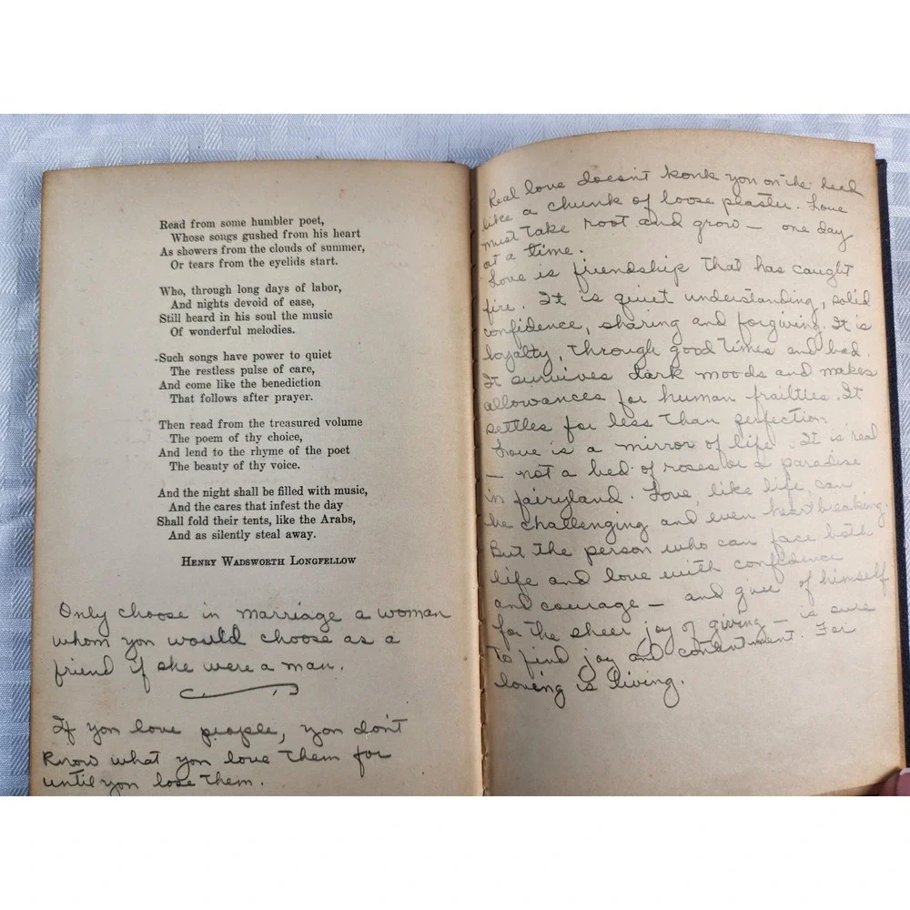 Sammy Kaye's Sunday Serenade Book of Poetry 1942 w/ Hand Written Poem